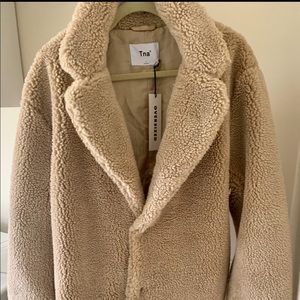 Aritzia Tna “RUSH COAT” (long sherpa coat)